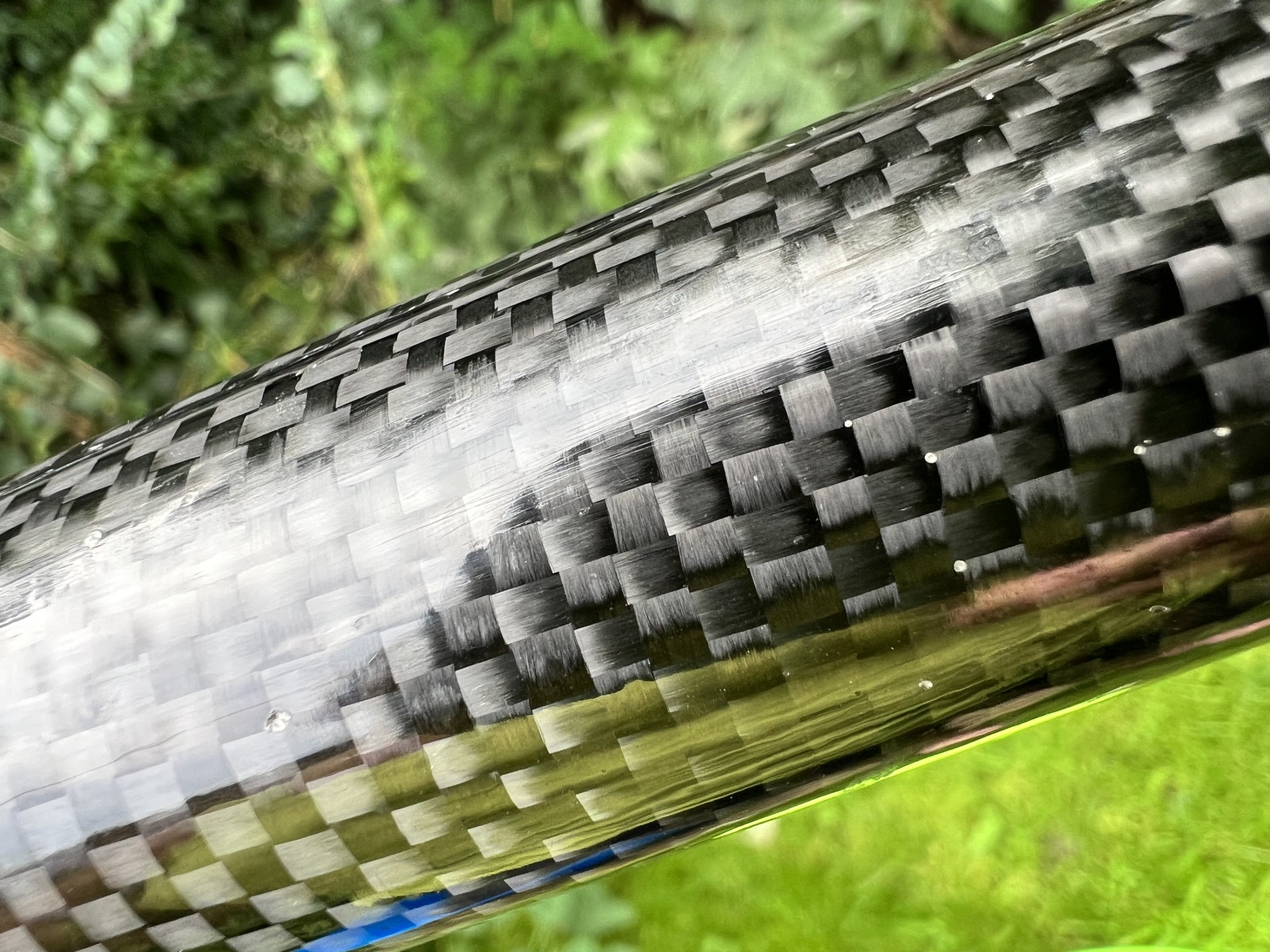 Carbon fibre matting in shaft.