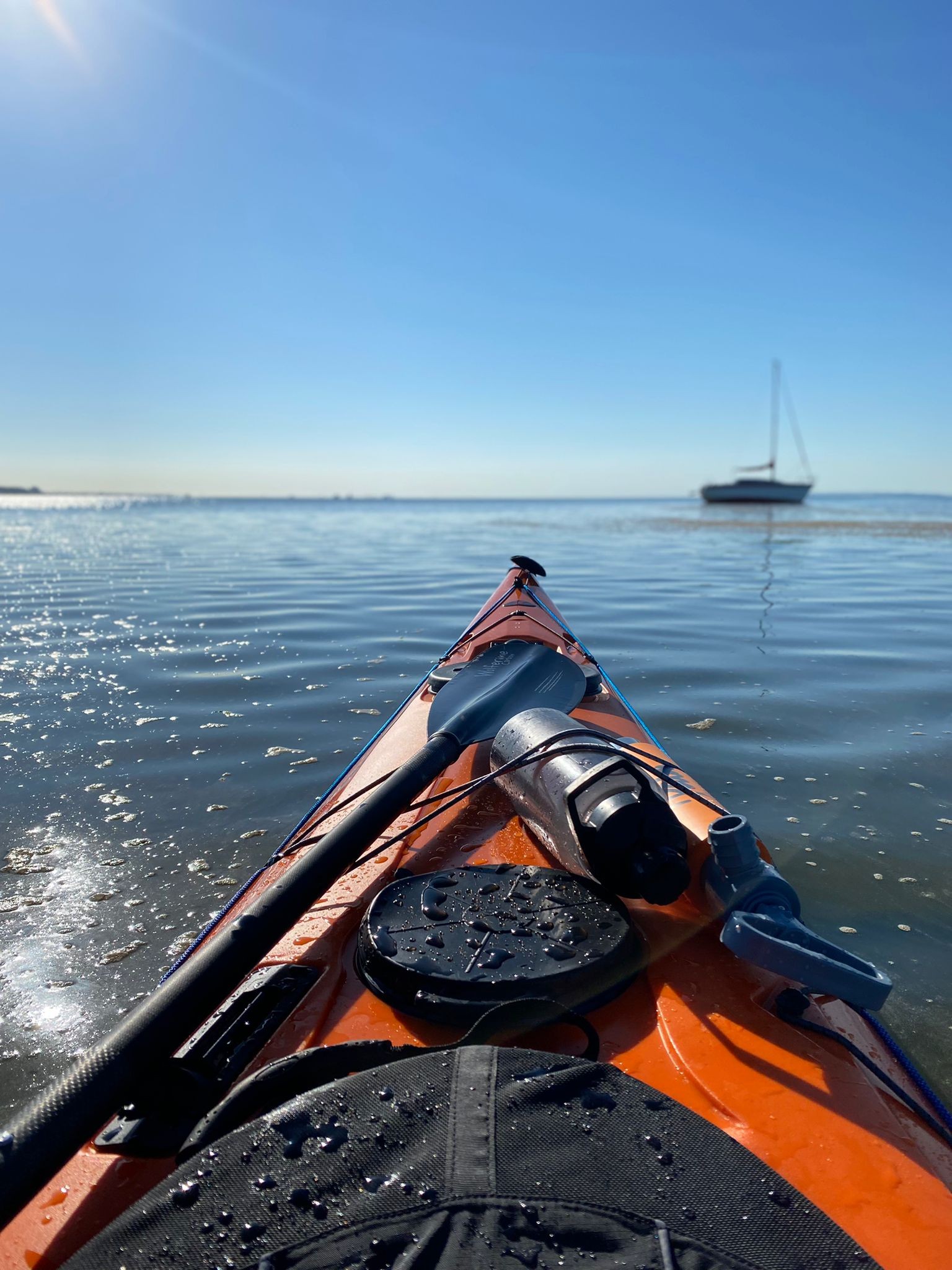 Blue skies & blue seas, sea kayaking with NOMAD Sea Kayaking.