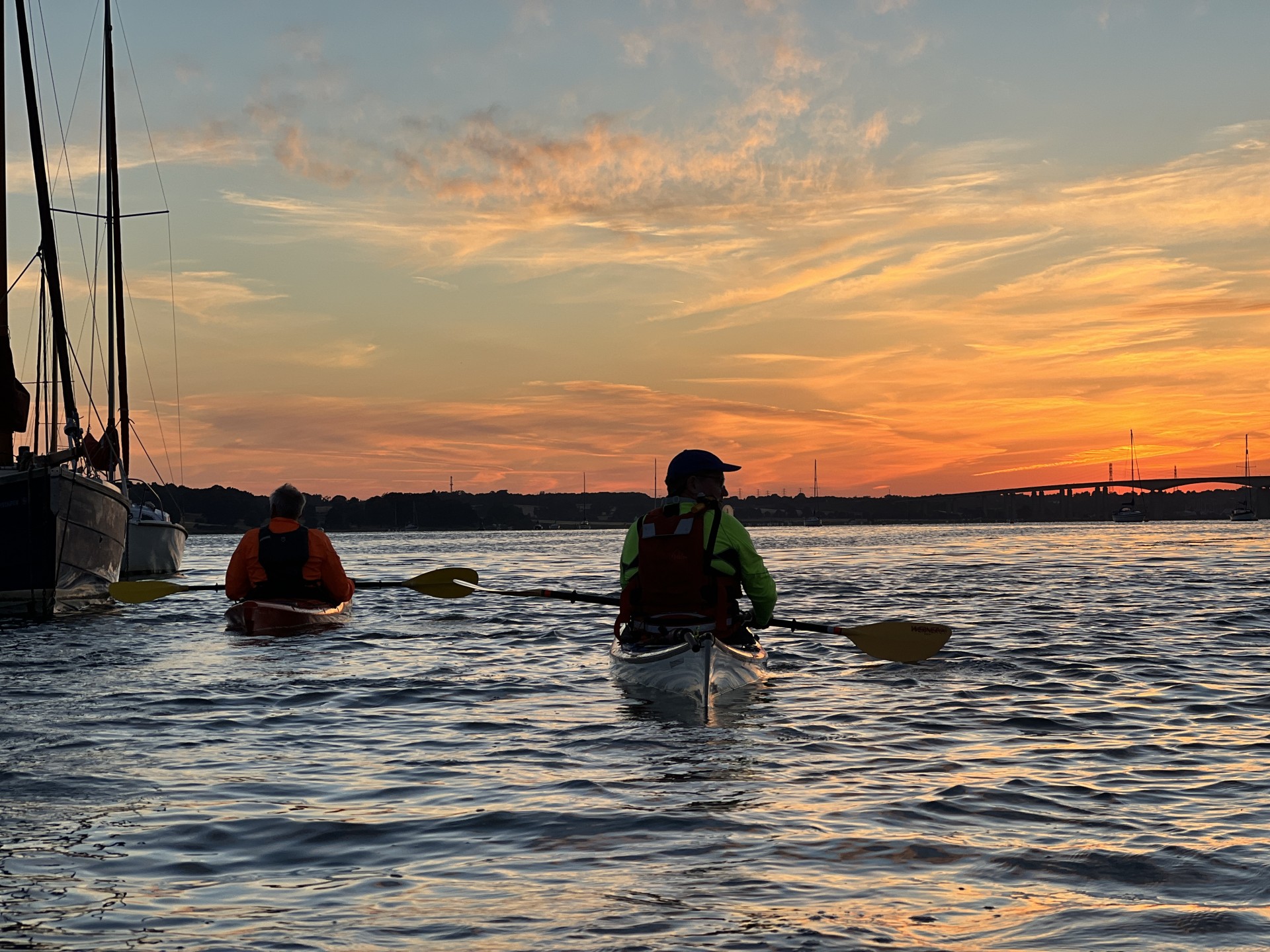 Guided night kayaking trip with NOMAD Sea Kayaking.