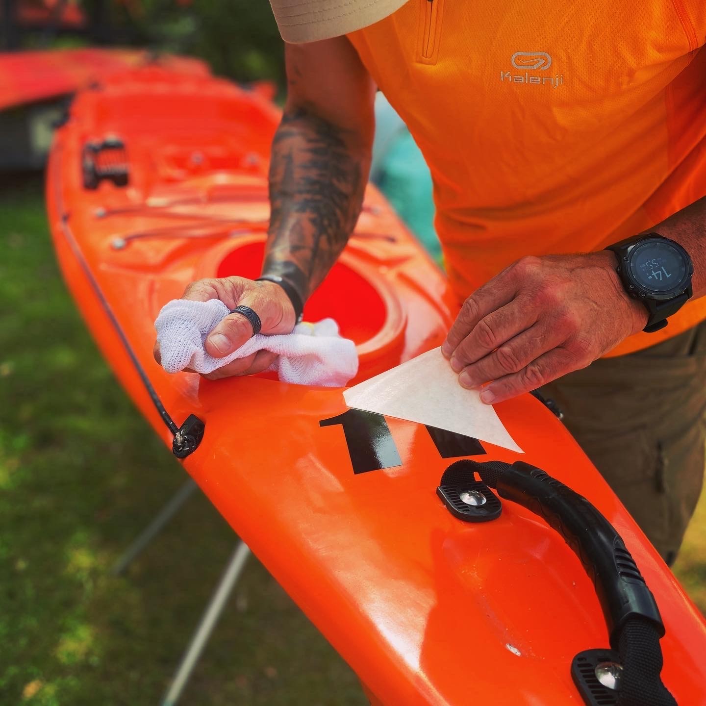 /storage/Preparing kayaks for the new season with NOMAD Sea Kayaking.